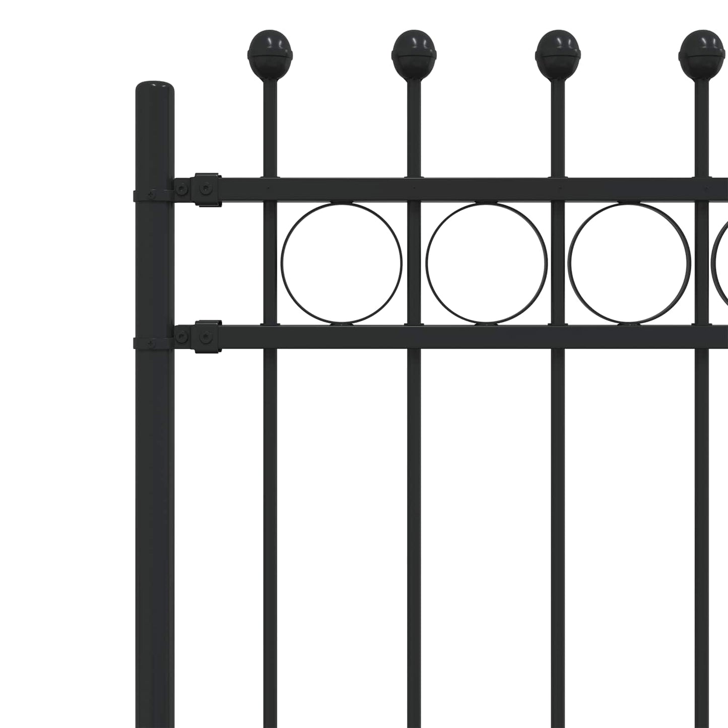 Ringgjerde Svart 200 x 200 cm Pulverlakkert stål vidaXL