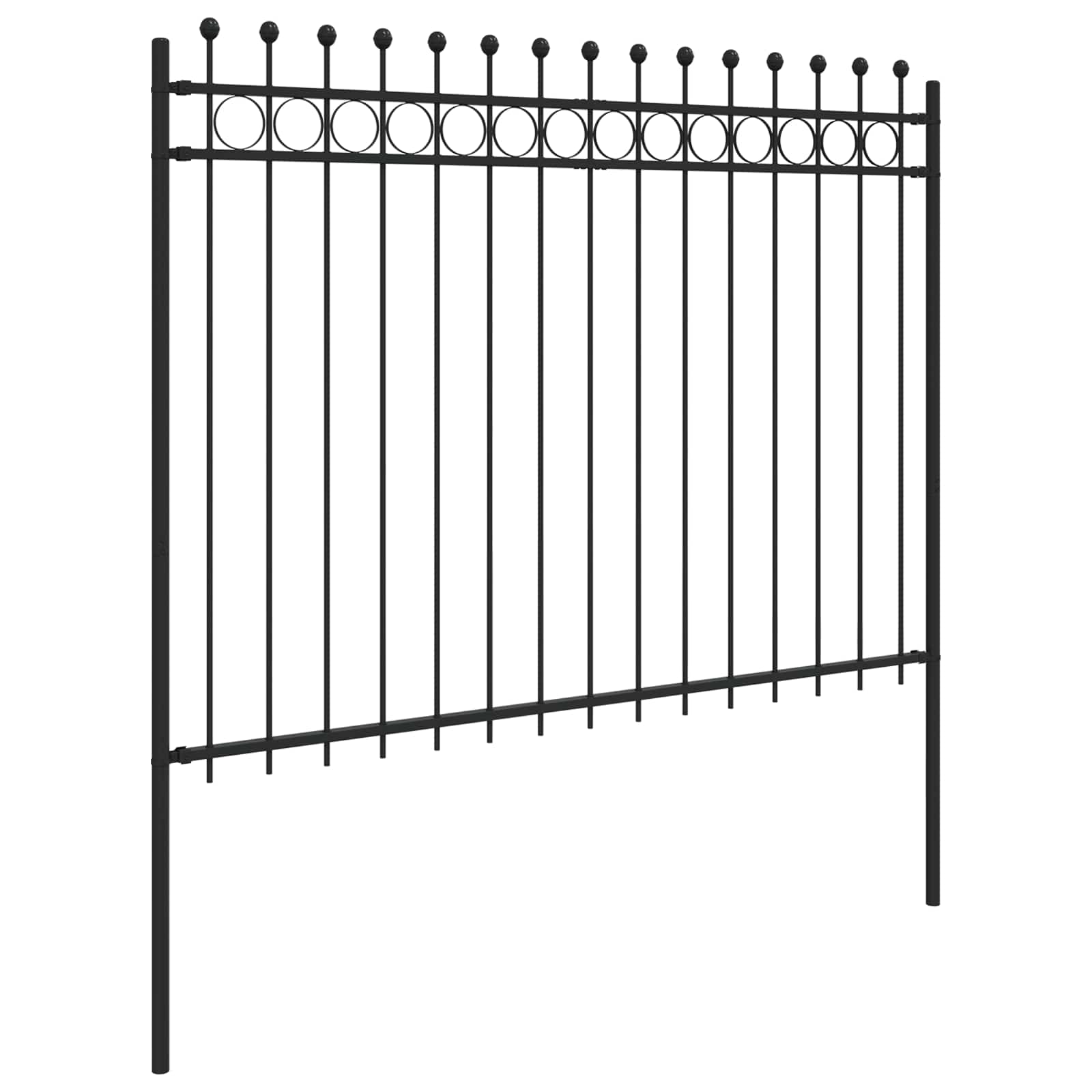 Ringgjerde Svart 200 x 200 cm Pulverlakkert stål vidaXL
