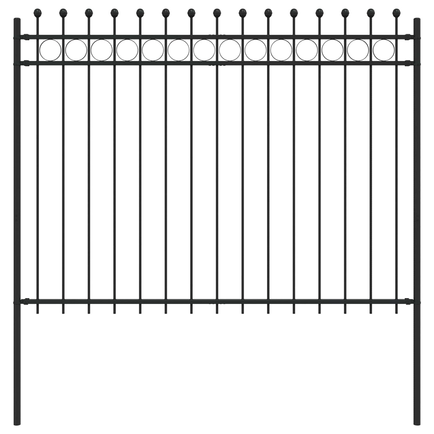 Ringgjerde Svart 200 x 200 cm Pulverlakkert stål vidaXL