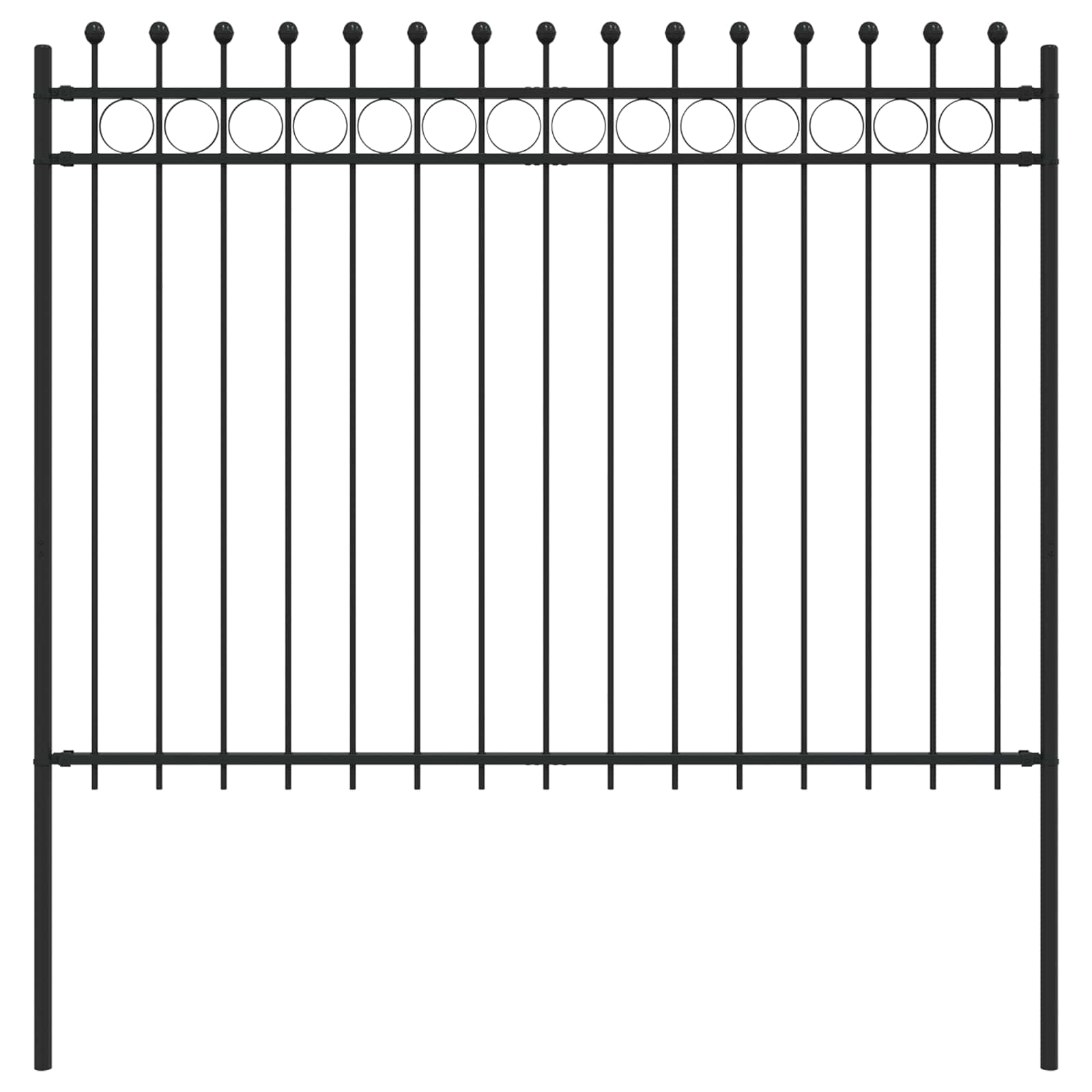 Ringgjerde Svart 200 x 200 cm Pulverlakkert stål vidaXL