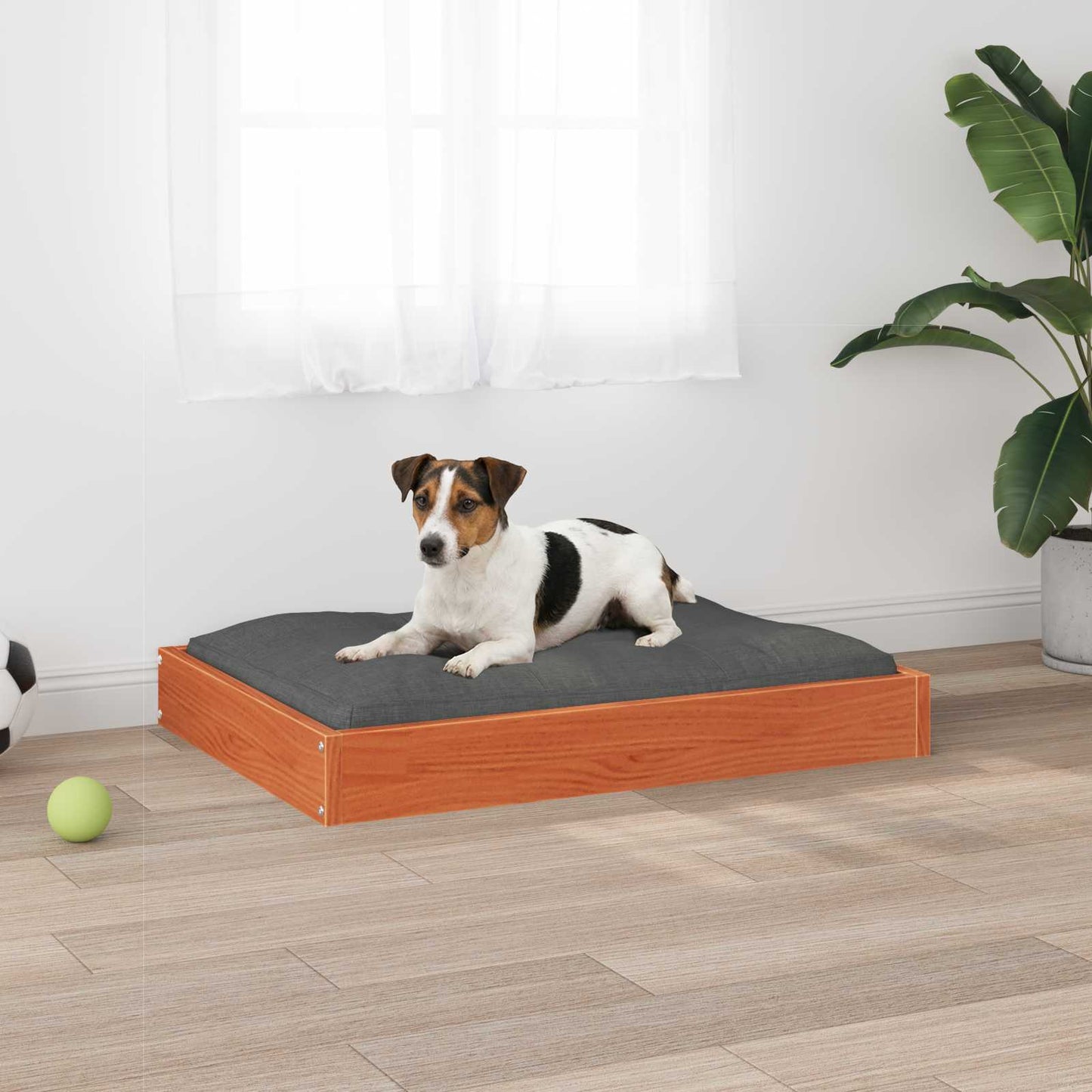 Hundeseng Vokset Brun 72 x 54 x 9 cm Massiv furu