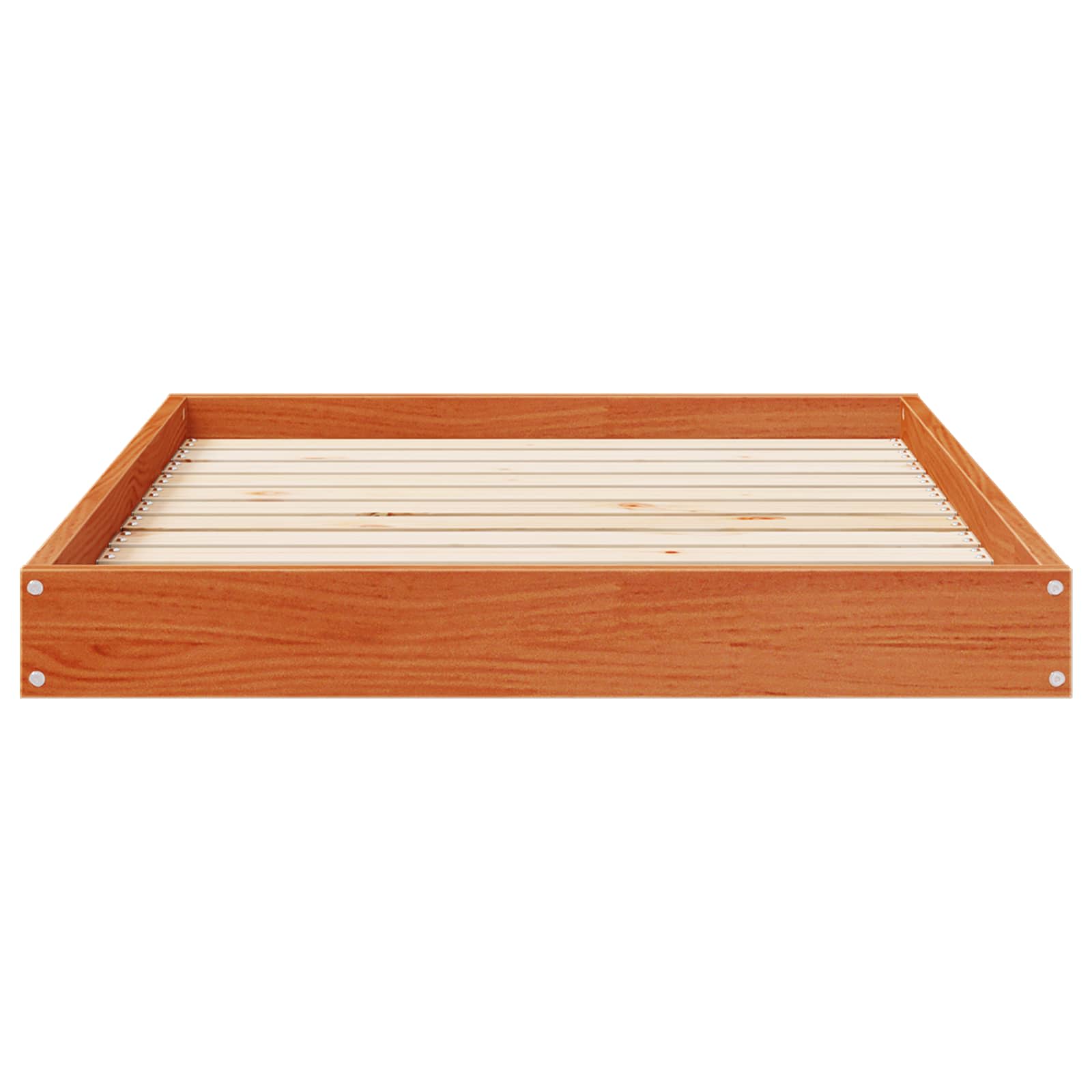 Hundeseng Vokset Brun 101,5 x 74 x 9 cm Massiv furu vidaXL