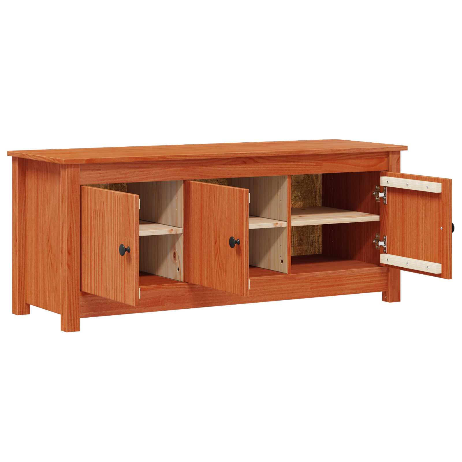 Sko Skap VoksBrun 110 x 38 x 45,5 cm Massiv furu vidaXL