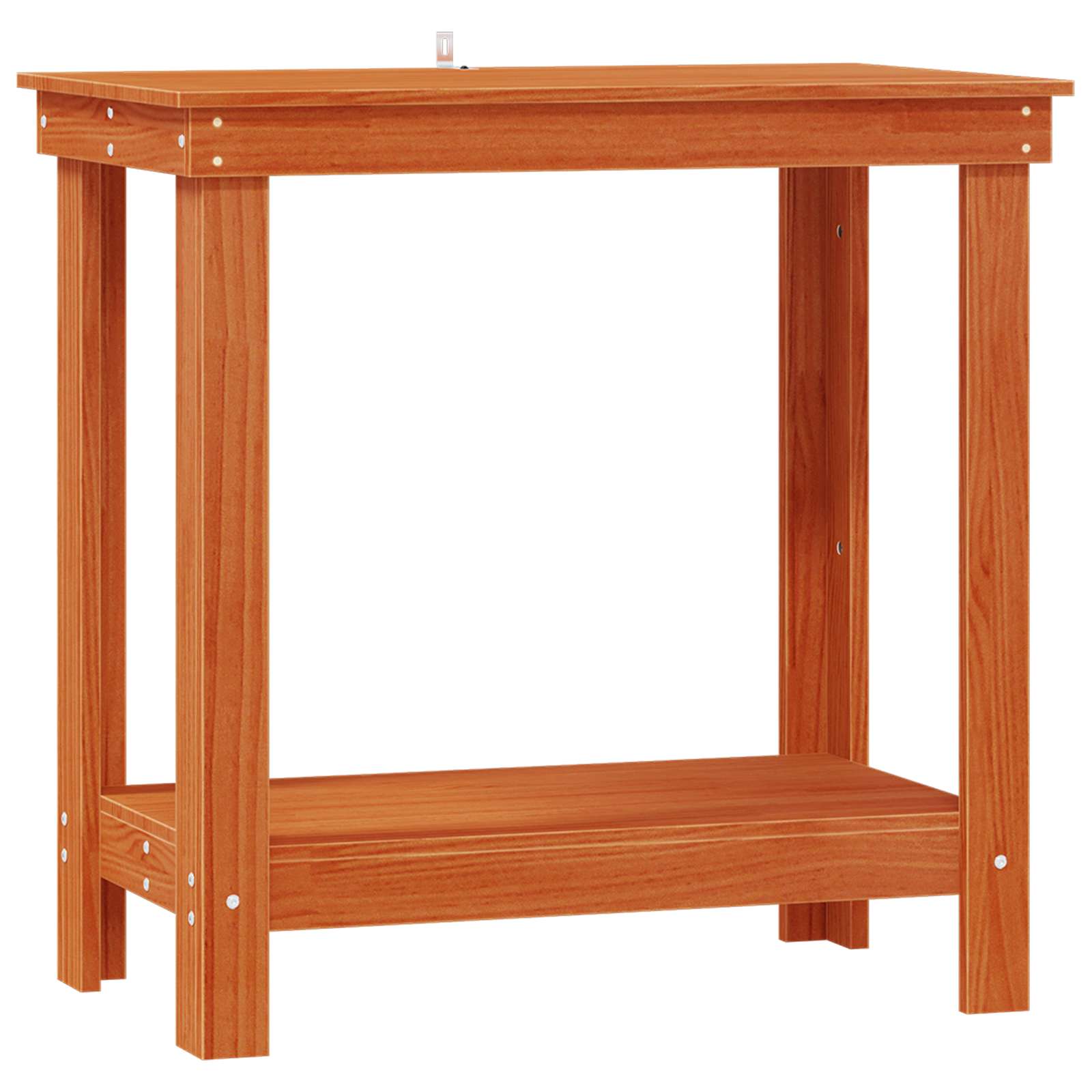 Arbeidsbenk med hylle VoksBrun 80 x 50 x 80 cm Massiv furu vidaXL