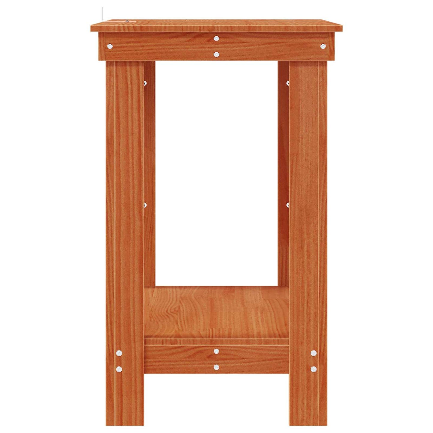 Arbeidsbenk med hylle VoksBrun 80 x 50 x 80 cm Massiv furu vidaXL