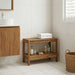 Badebord med lagring Naturlig 60 x 30 x 45 cm Massivt Teaktre