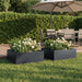 Hageblomsterpotte 2 stk. Antrasitt 40 x 40 x 20 cm