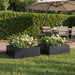 Hageblomsterpotte 2 stk. Svart 60 x 60 x 20 cm Kaldvalsestål