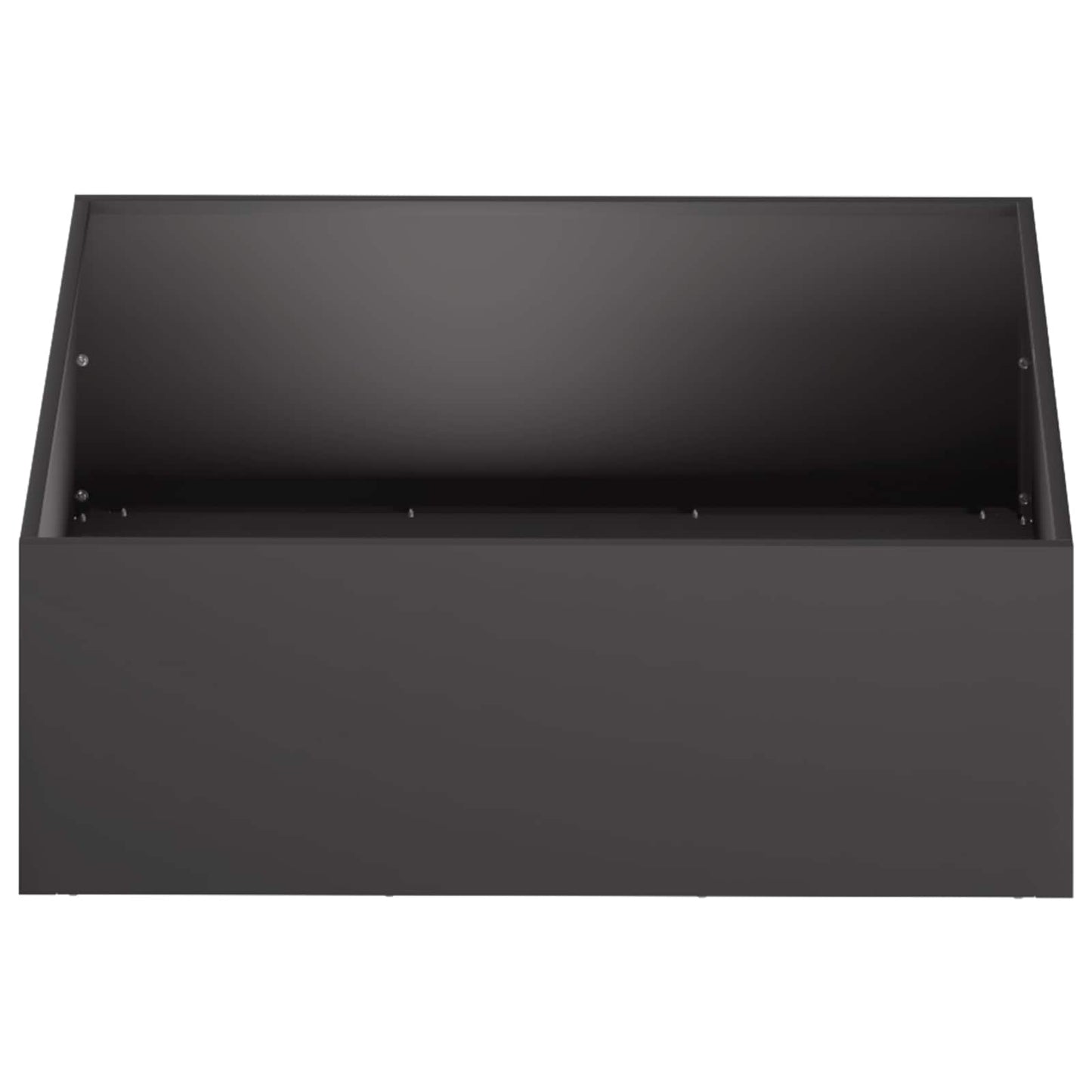 Hageblomsterpotte 2 stk. Svart 60 x 60 x 20 cm Kaldvalsestål