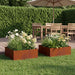 Hageblomsterpotte 2 stk. Rusten 60 x 60 x 20 cm Cortenstål