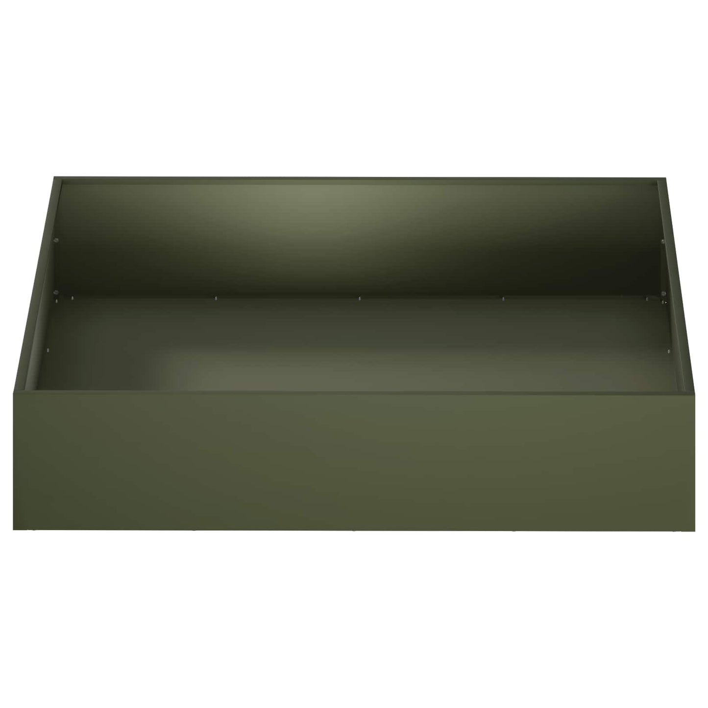 Hageblomsterpotte Olivengrønn 100 x 100 x 20 cm Kaldvalsestål