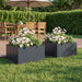 Hageblomsterpotte 2 stk. Antrasitt 40 x 40 x 30 cm