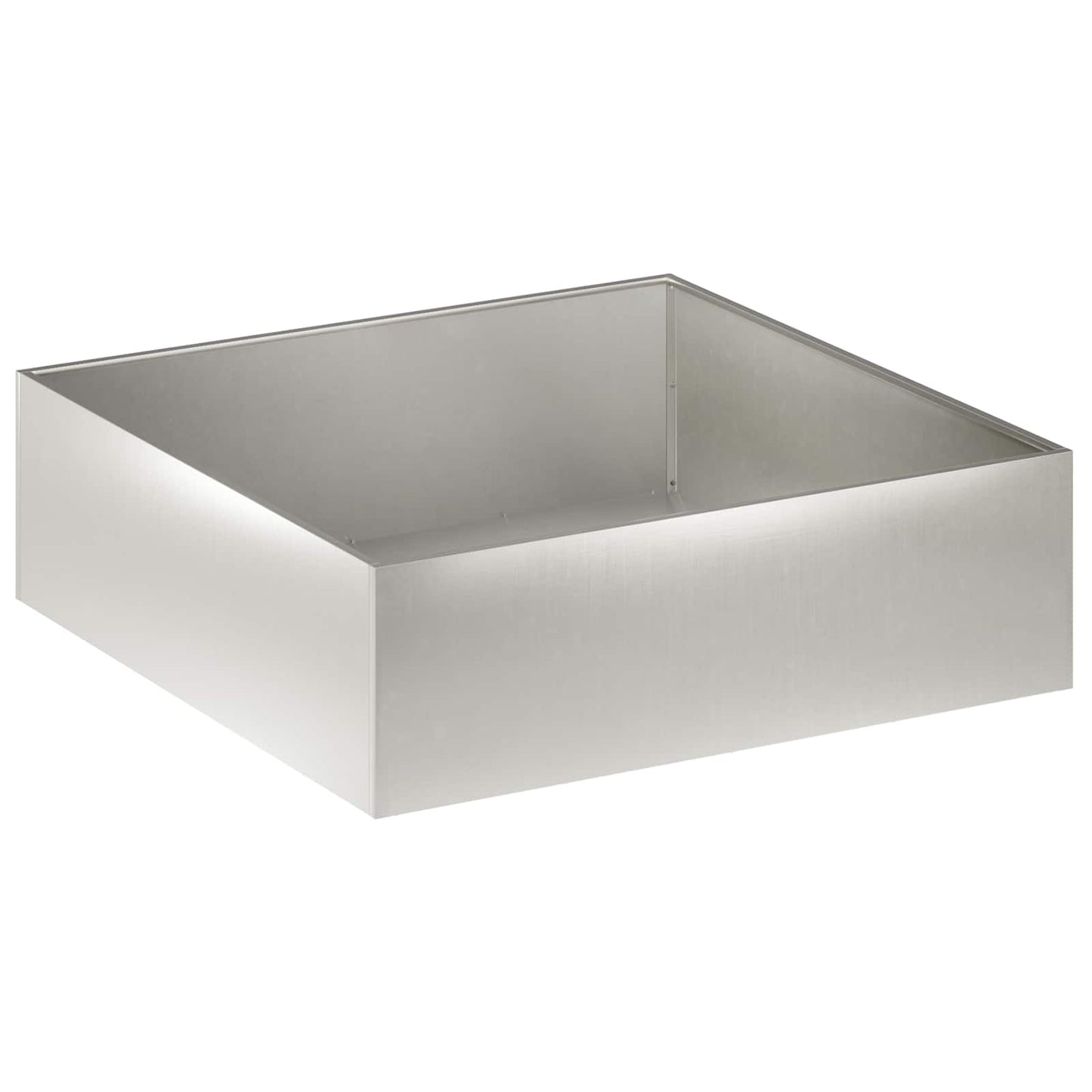 Hageblomsterpotte 2 stk. Sølv 100 x 100 x 30 cm Rustfritt stål