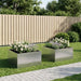 Hageblomsterpotte 2 stk. Sølv 80 x 80 x 40 cm Galvanisert stål