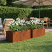Hageblomsterpotte 2 stk. Rusten 40 x 20 x 20 cm Cortenstål