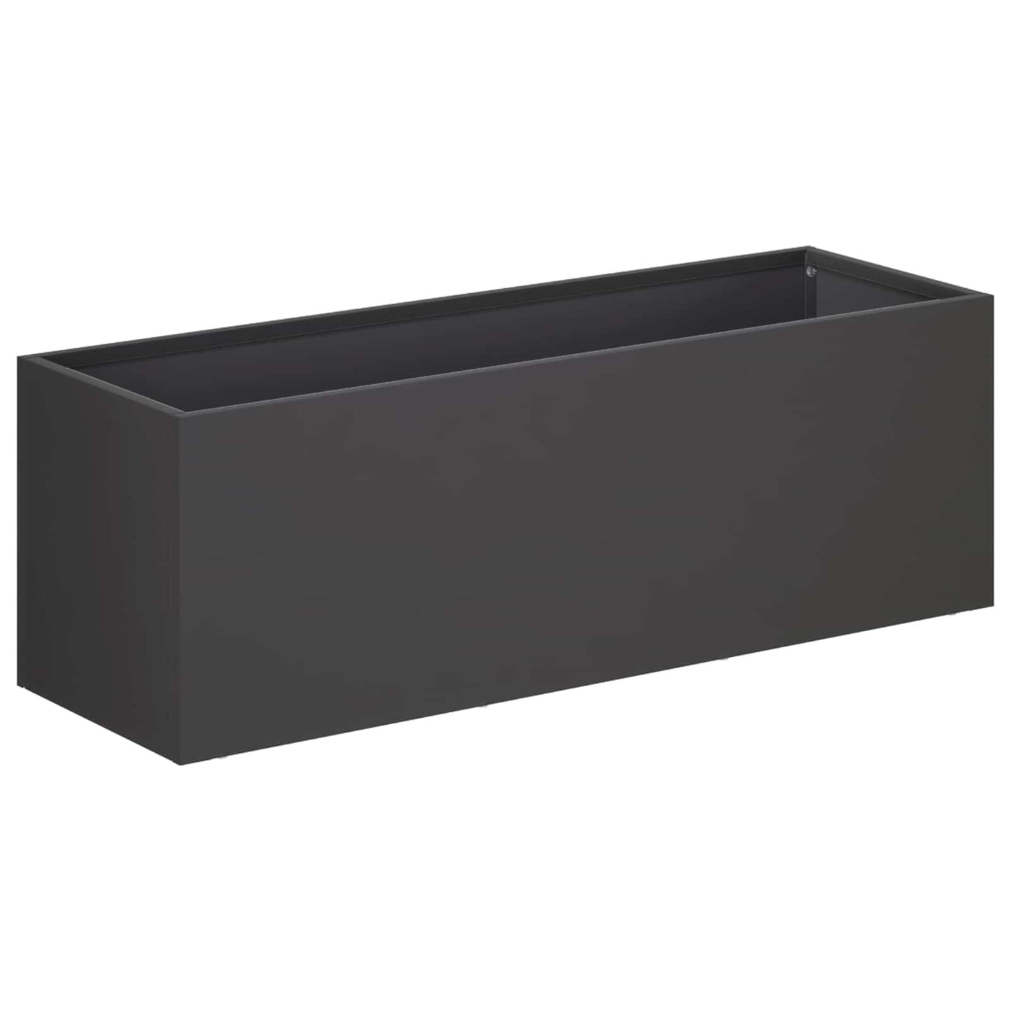 Hageblomsterpotte 2 stk. Svart 60 x 20 x 20 cm Kaldvalsestål