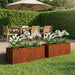 Hageblomsterpotte 2 stk. Rusten 100 x 30 x 30 cm Cortenstål