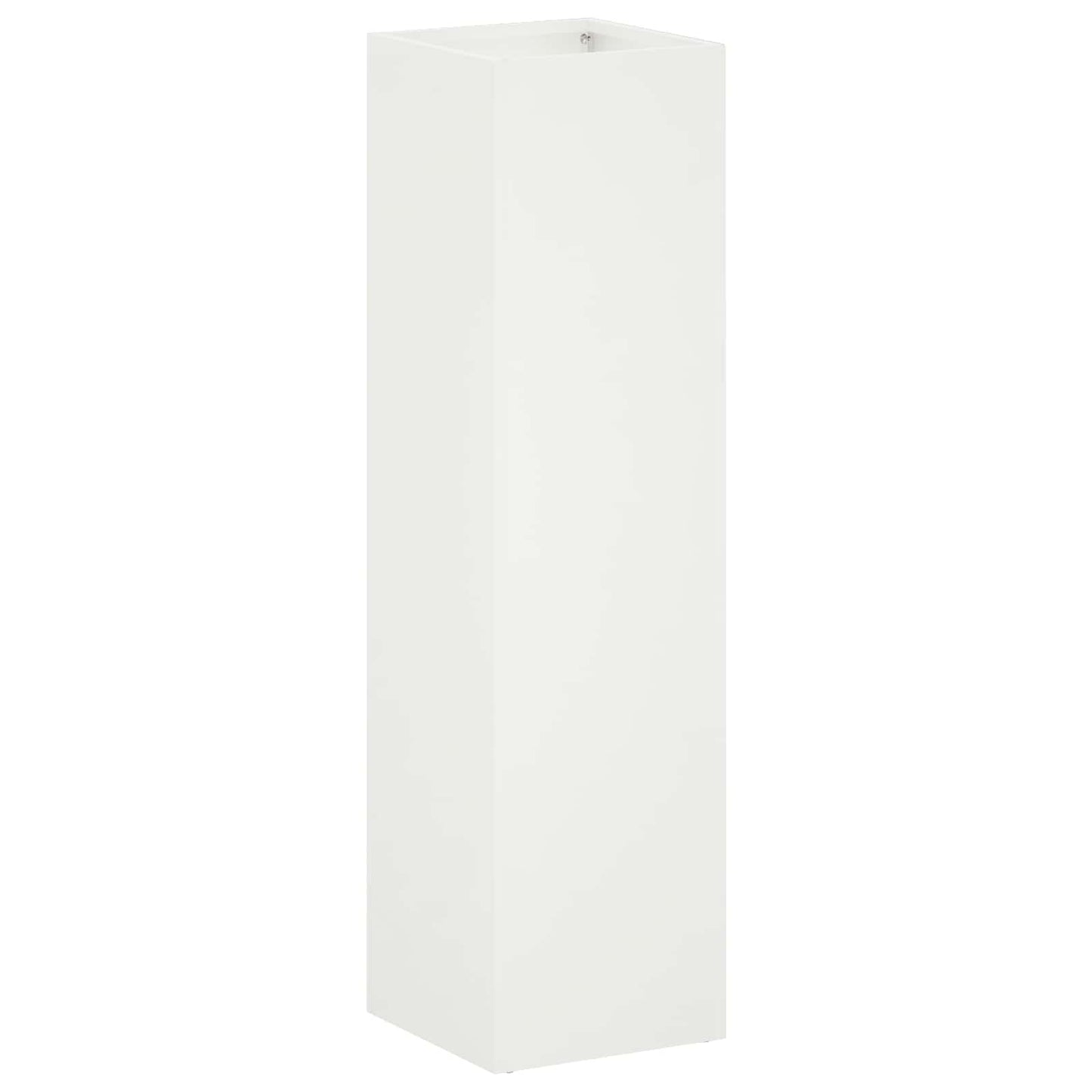 Hageblomsterpotte Hvit 20 x 20 x 75 cm Kaldvalsestål