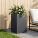 Hageblomsterpotte Antrasitt 30 x 30 x 50 cm Kaldvalsestål