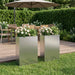 Hageblomsterpotte 2 stk. Sølv 40 x 20 x 75 cm Rustfritt stål
