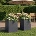 Hageblomsterpotte 2 stk. Antrasitt 40 x 30 x 50 cm