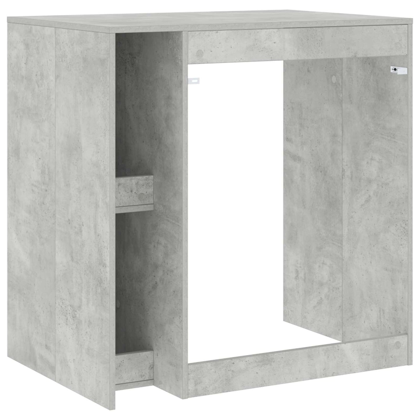 Vaskemaskin skap med dør Betong 87 x 60 x 89 cm Konstruert tre