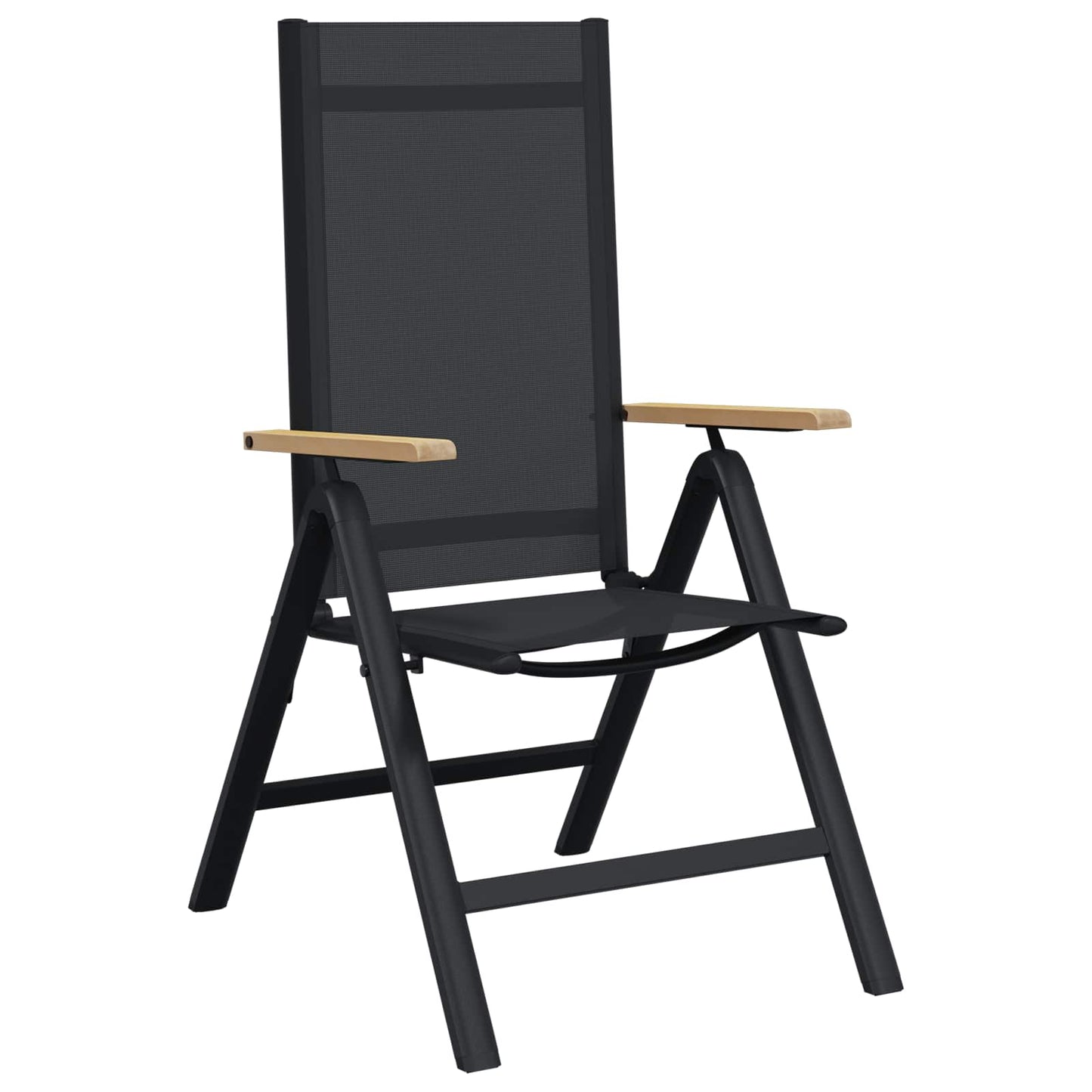 Recliner Hage Stoler 2 pcs Svart 58 x 73 x 111,5 cm Textilene