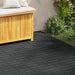 Stepping Stone 6 pcs Svart 40,5 x 40,5 x 2 cm Gummi