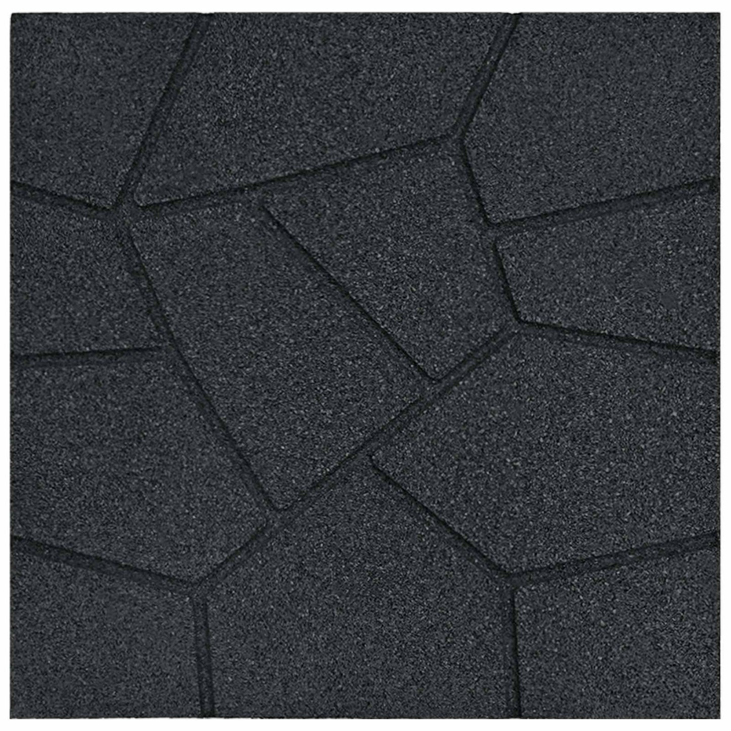 Stepping Stone 6 pcs Svart 40,5 x 40,5 x 2 cm Gummi