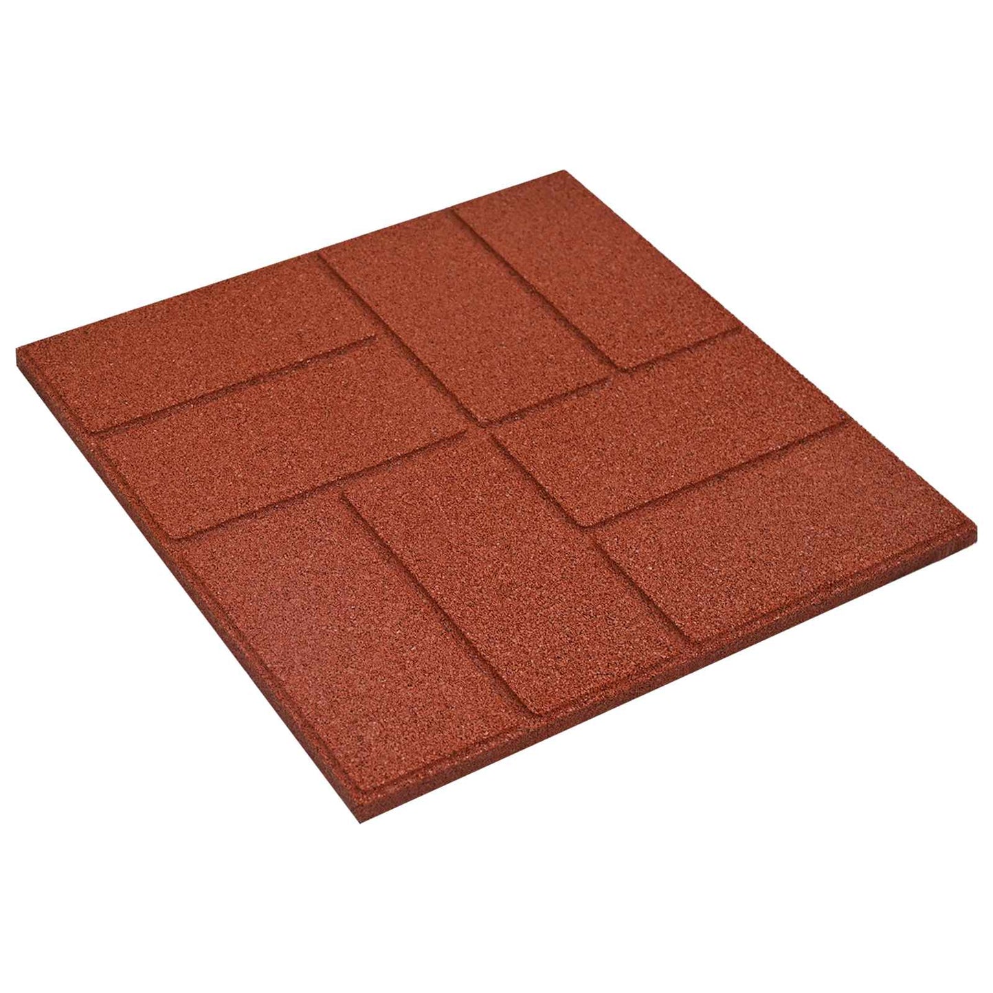 Stepping Stone 6 pcs Rød 40,5 x 40,5 x 2 cm Gummi