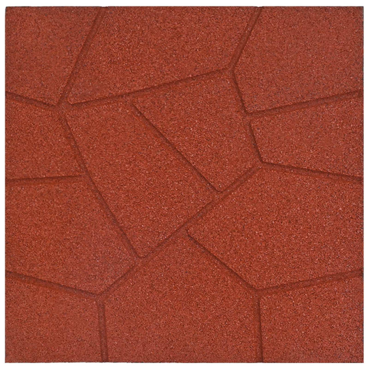 Stepping Stone 6 pcs Rød 40,5 x 40,5 x 2 cm Gummi