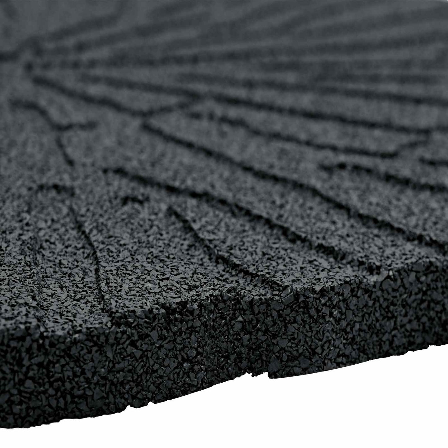 Stepping Stone 6 pcs Svart Ø 45 x 1,8 cm Gummi