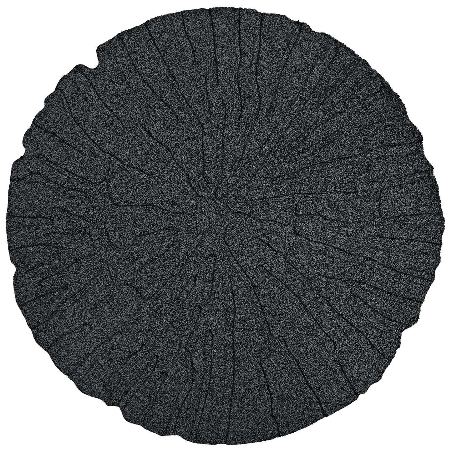 Stepping Stone 6 pcs Svart Ø 45 x 1,8 cm Gummi