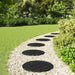 Stepping Stone 6 pcs Svart Ø 44 x 2 cm Gummi vidaXL