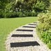 Stepping Stone 6 pcs Svart 60,5 x 25 x 2 cm Gummi vidaXL