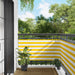 Balkong Skjerm Gul og hvit 75 x 200 cm PU-belagt oxford alu