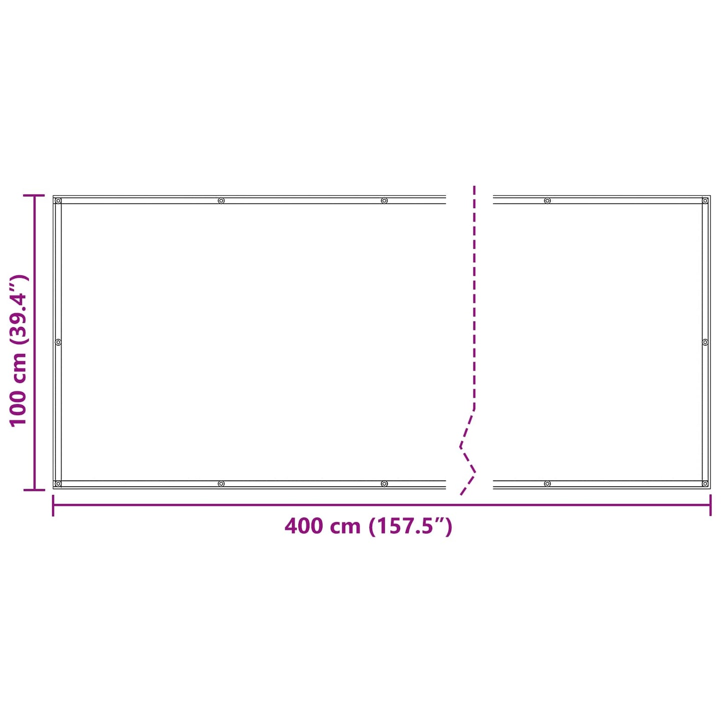 Balkong Skjerm Oransje og Brunt 100 x 400 cm Oxford Stoff