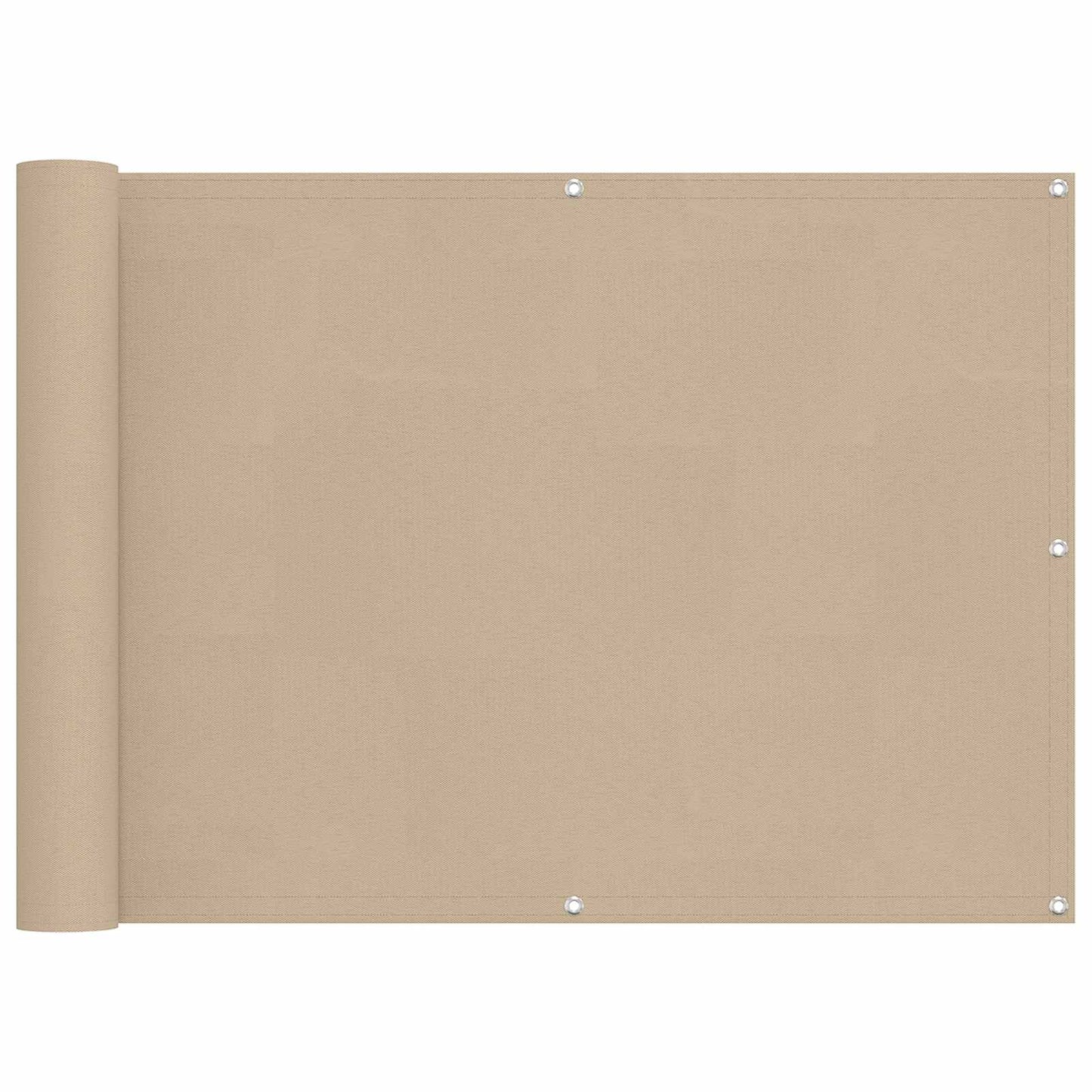 Balkong Skjerm Beige 75 x 200 cm PU-belagt oxford alu vidaXL