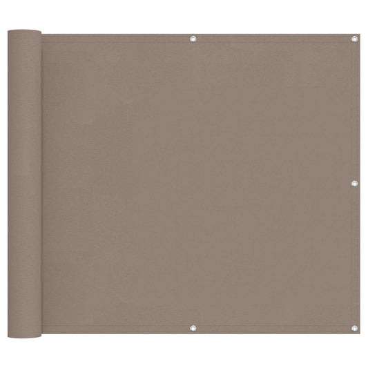Balkong Skjerm Gråbrun 100 x 500 cm Oxford Stoff