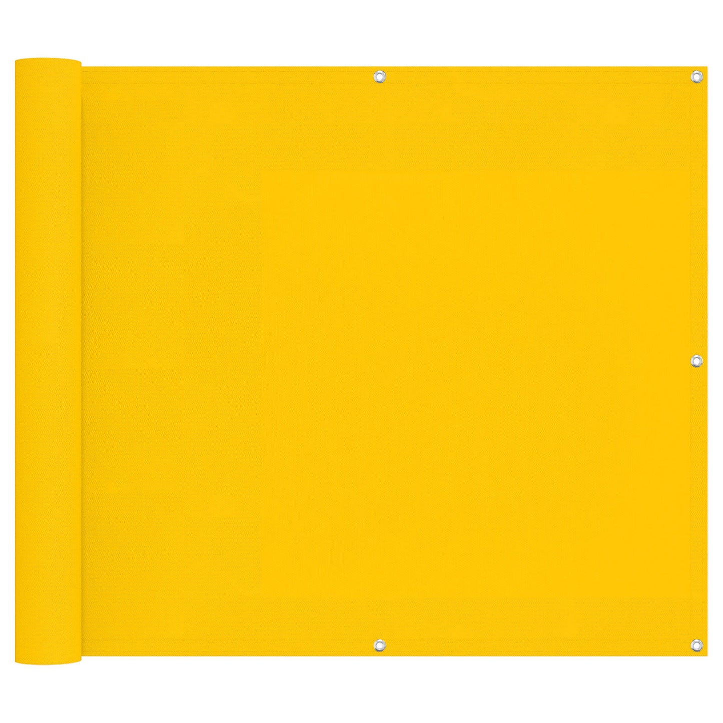 Balkong Skjerm Gul 90 x 200 cm PU-belagt oxford alu vidaXL