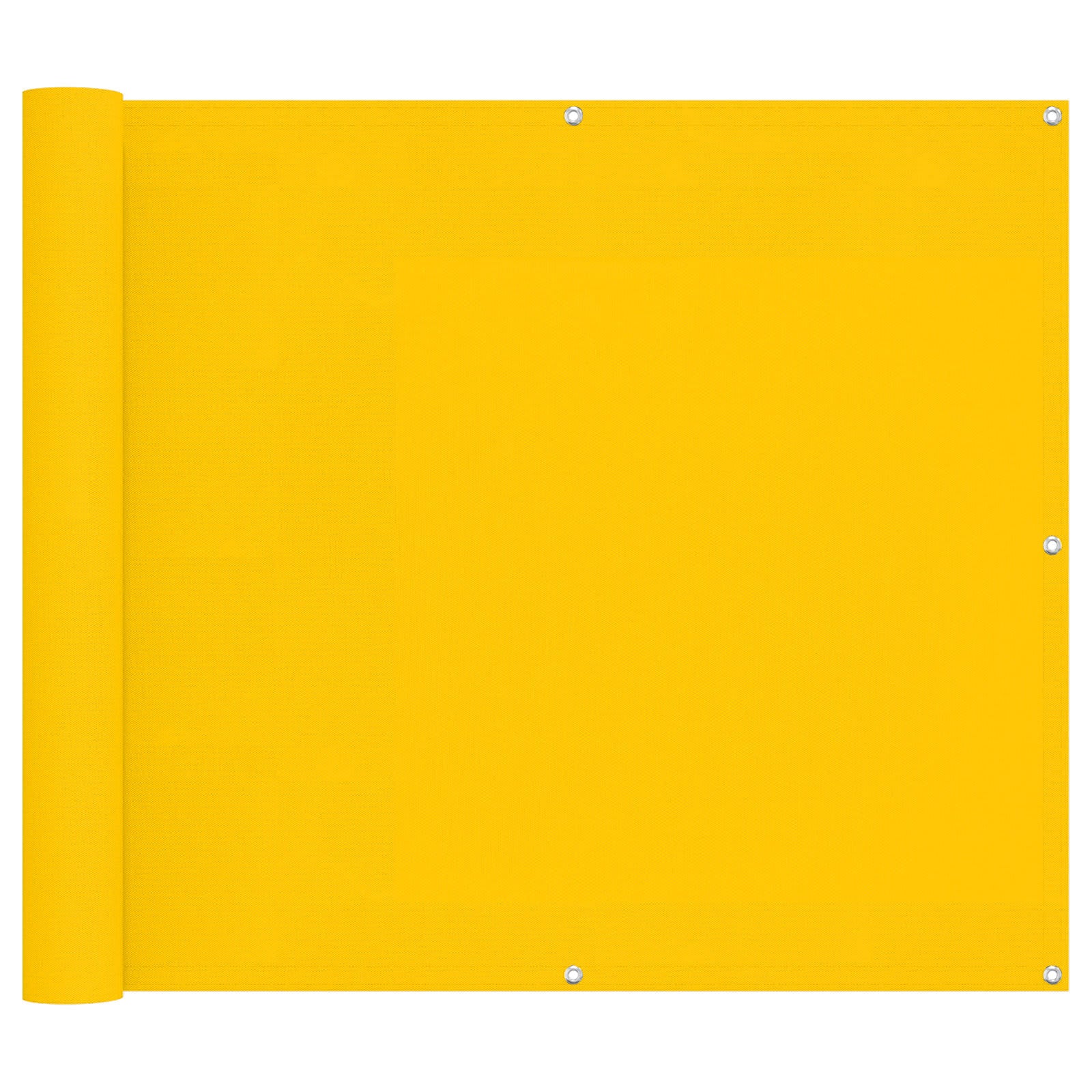 Balkong Skjerm Gul 90 x 200 cm PU-belagt oxford alu vidaXL