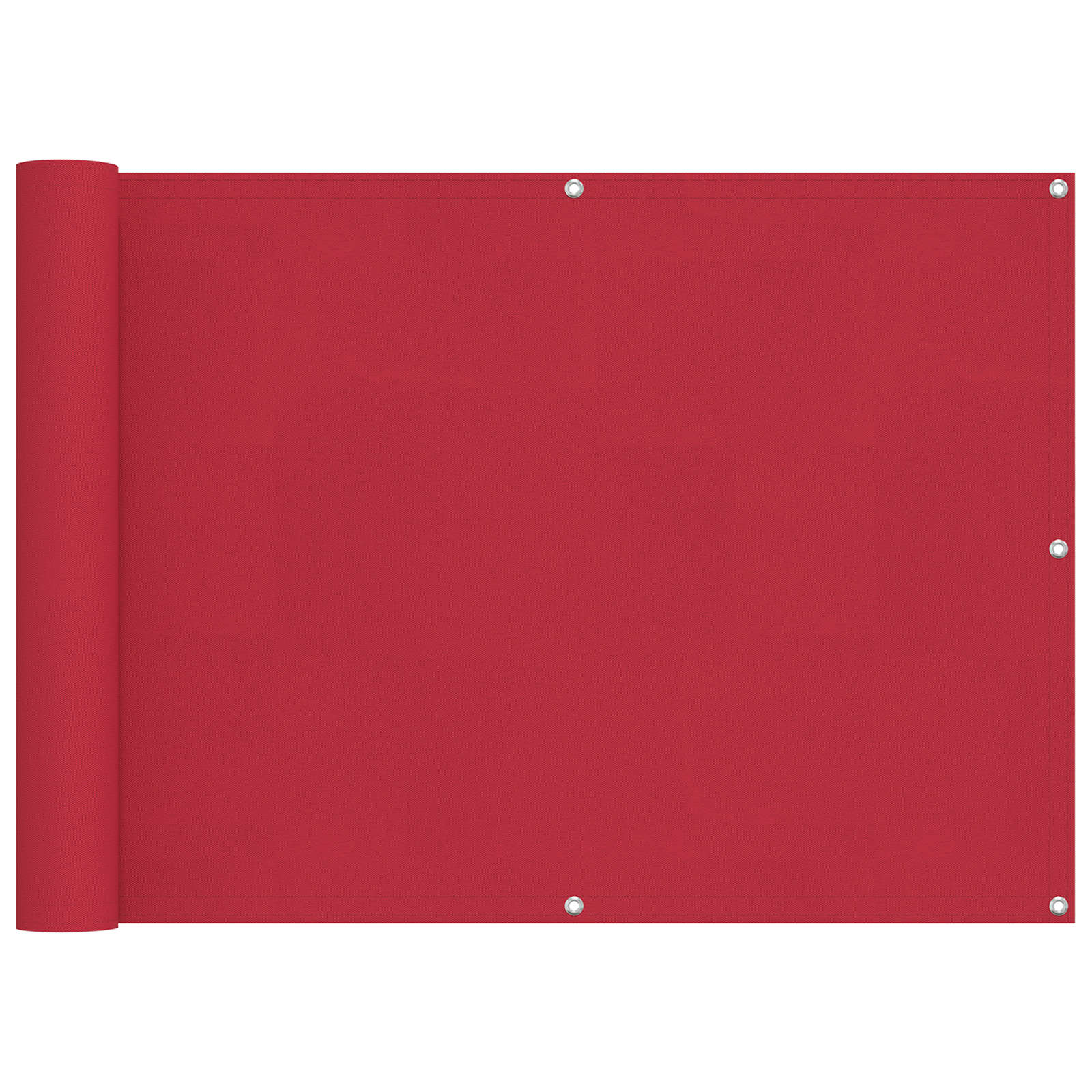 Balkong Skjerm Rød 75 x 200 cm PU-belagt oxford alu vidaXL