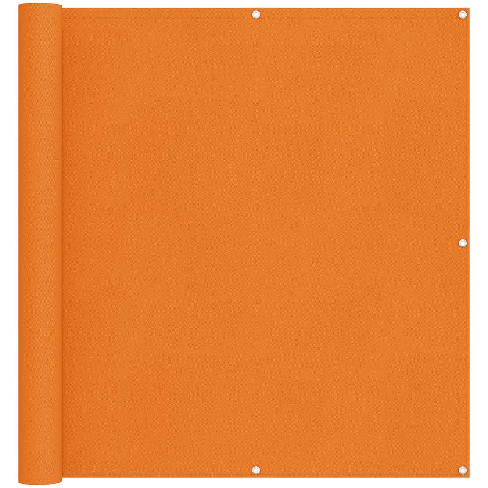 Balkong Skjerm Oransje 110 x 500 cm Oxford Stoff vidaXL