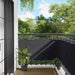 Balkong Skjerm Svart 75 x 200 cm PU-belagt oxford alu vidaXL