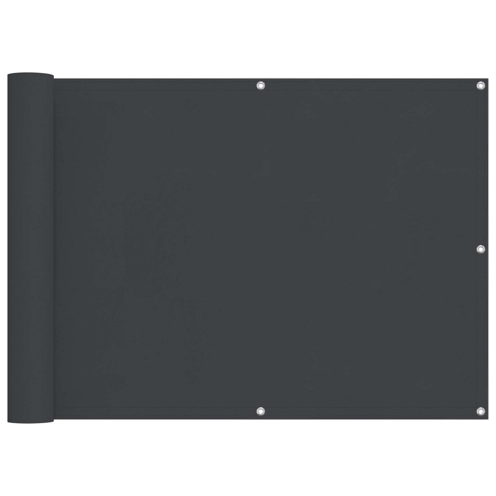 Balkong Skjerm Svart 75 x 200 cm PU-belagt oxford alu vidaXL