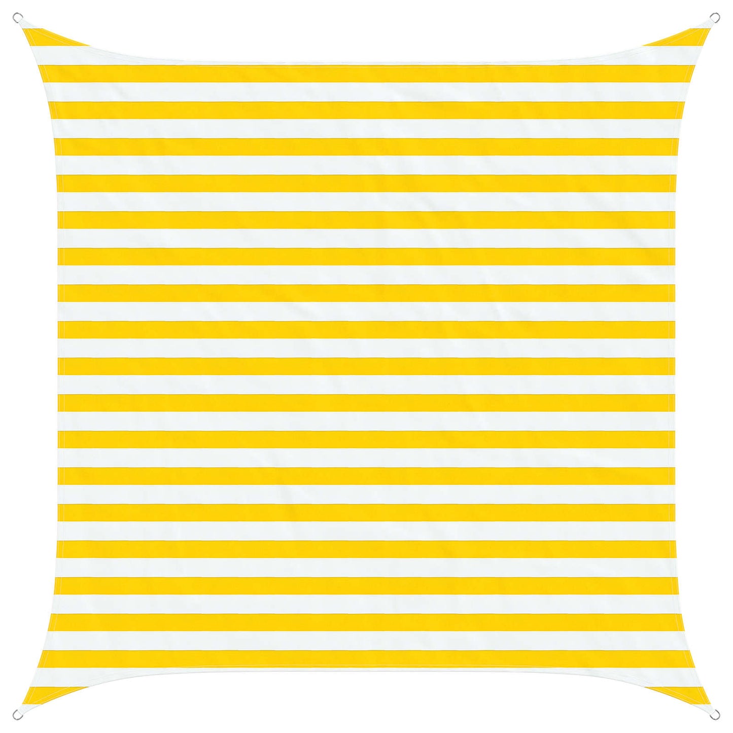 Solskygge seil Gul og hvit 2,5 x 2,5 m 100% polyester Oxford