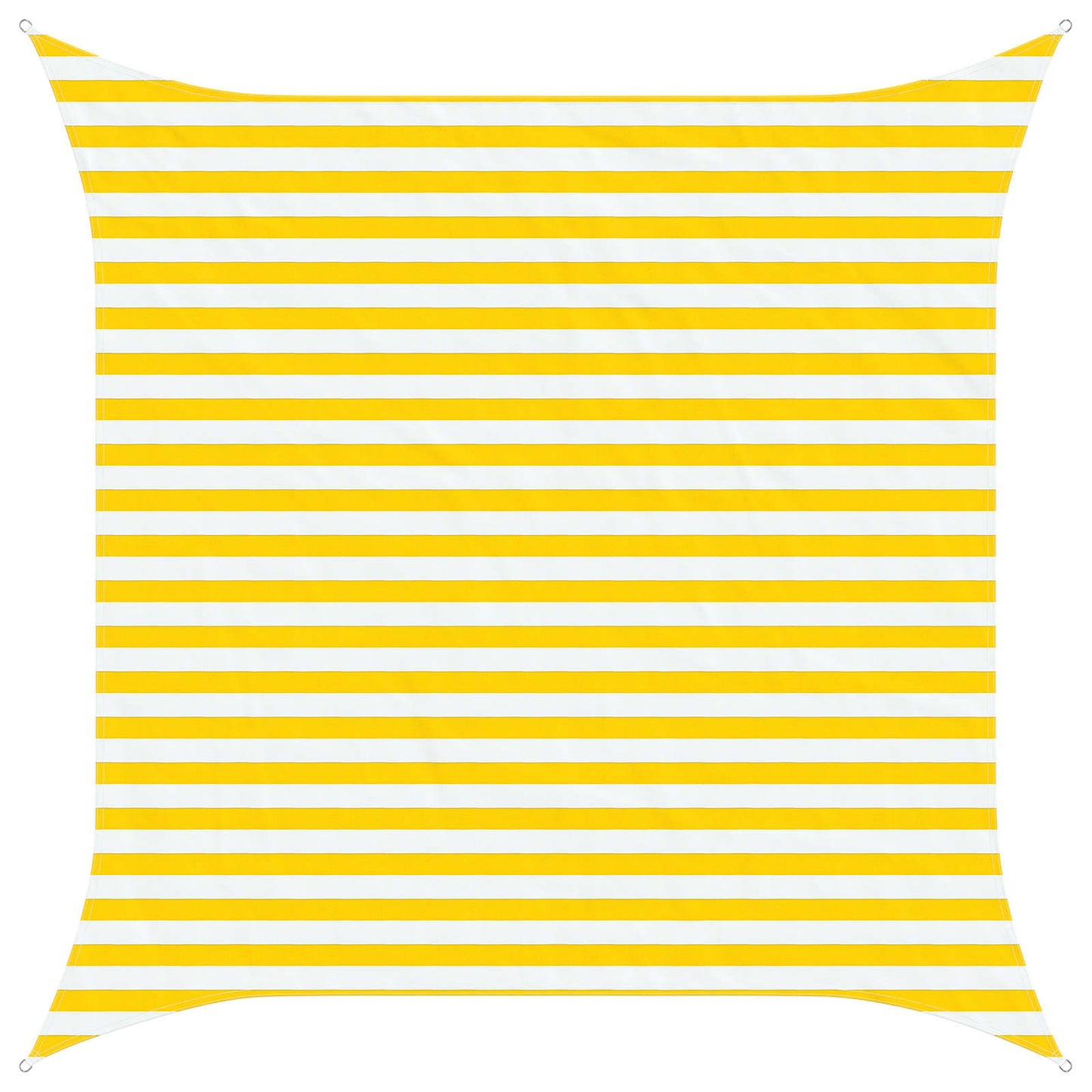 Solskygge seil Gul og hvit 3 x 3 m 100% polyester Oxford