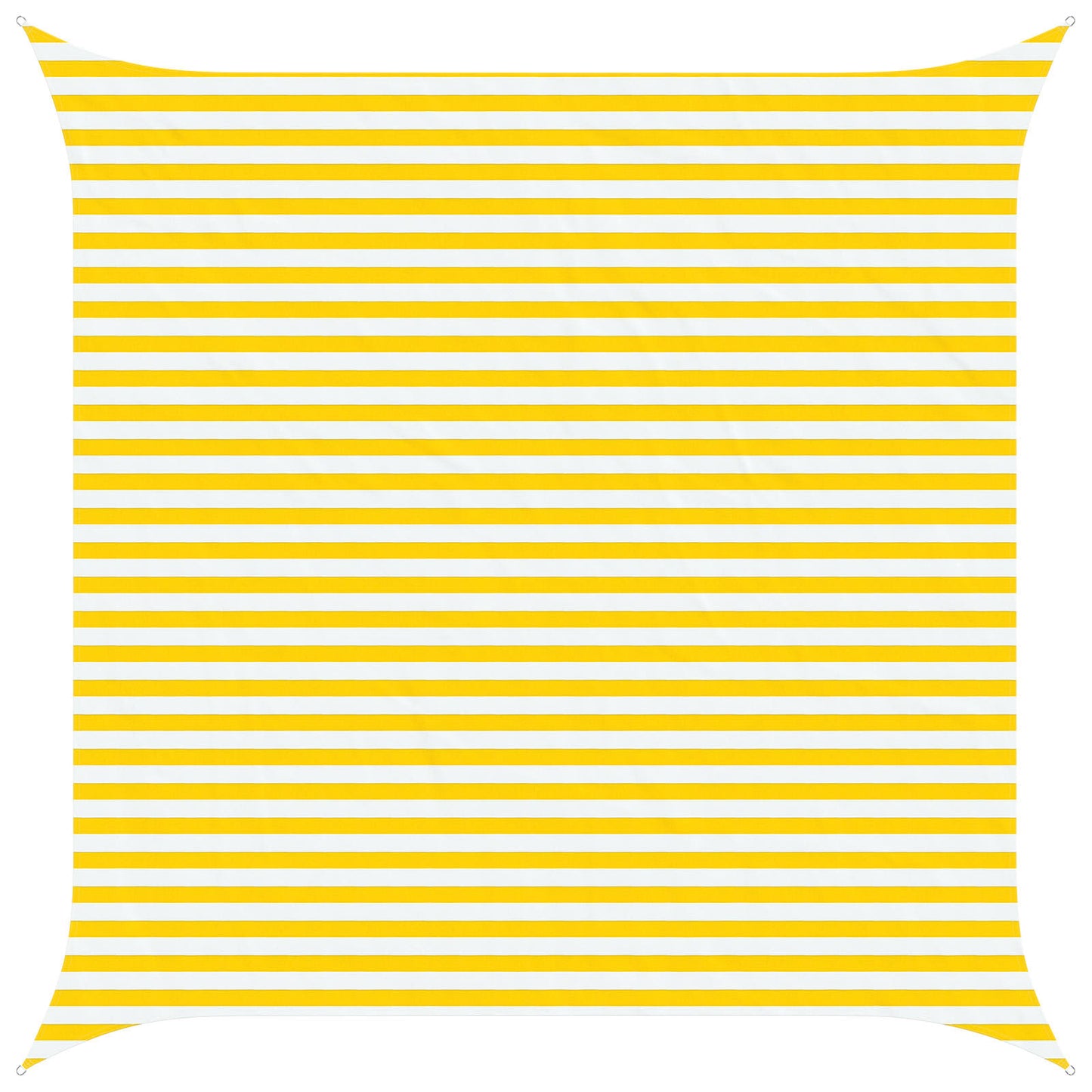 Solskygge seil Gul og hvit 4 x 4 m 100% polyester Oxford