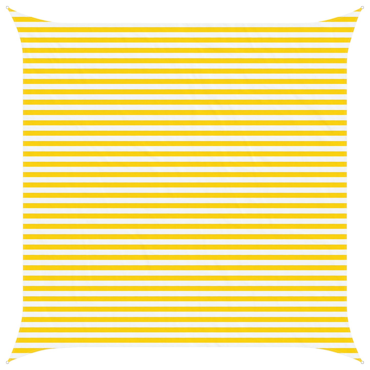 Solskygge seil Gul og hvit 4,5 x 4,5 m 100% polyester Oxford