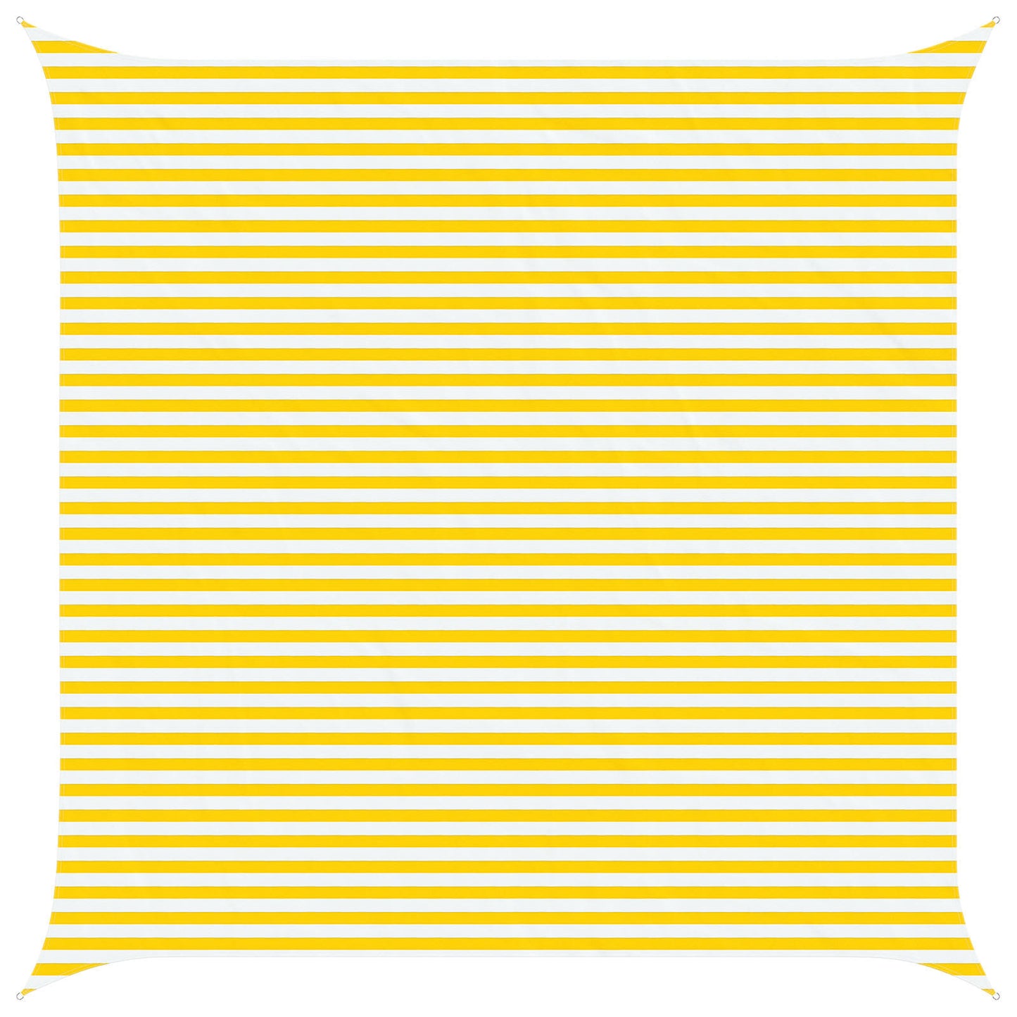 Solskygge seil Gul og hvit 5 x 5 m 100% polyester Oxford